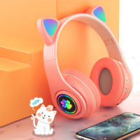 Auriculares Bluetooth Con Orejas De Gato Lindo LED Flash Stereo Plegables Inalámbricos Con Micrófo TF FM Para Niñas Regalos De Niños - details 7