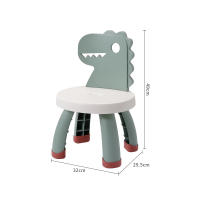 Silla de dosaurio de plástico para niños, Resistant, duradera, Diseño ergonómico antideslizante,para de 2 años  Verde - details 3