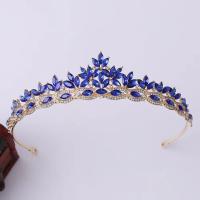 Diadema De Boda Con Diamantes Y Lágrimas De Cristal Accesorio Para Cabello Elegante Corona De Hojas Para Fiestas Y Aniversarios - details 7