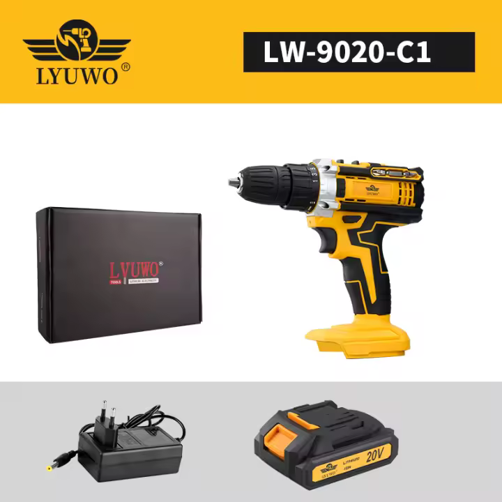 Taladro Eléctrico Recargable LUUWO Taladro de Mano sin Cable con Bathería Makita - 1