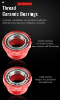Nanlio Bottom Bracket De Aleación De Aluminio Con Rosca Y Embrague BSA Para Bicicleta De Carretera Y MTB 68/73 Mm Impermeable Piezas De Eje De Rodamientos BB91 - details 5