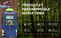 Controlador De Riego Automático Para Jardín Con Dos Salidas Timer Digital Estándar De EE. UU. Válvula Solenoides Electrónicas - details 0