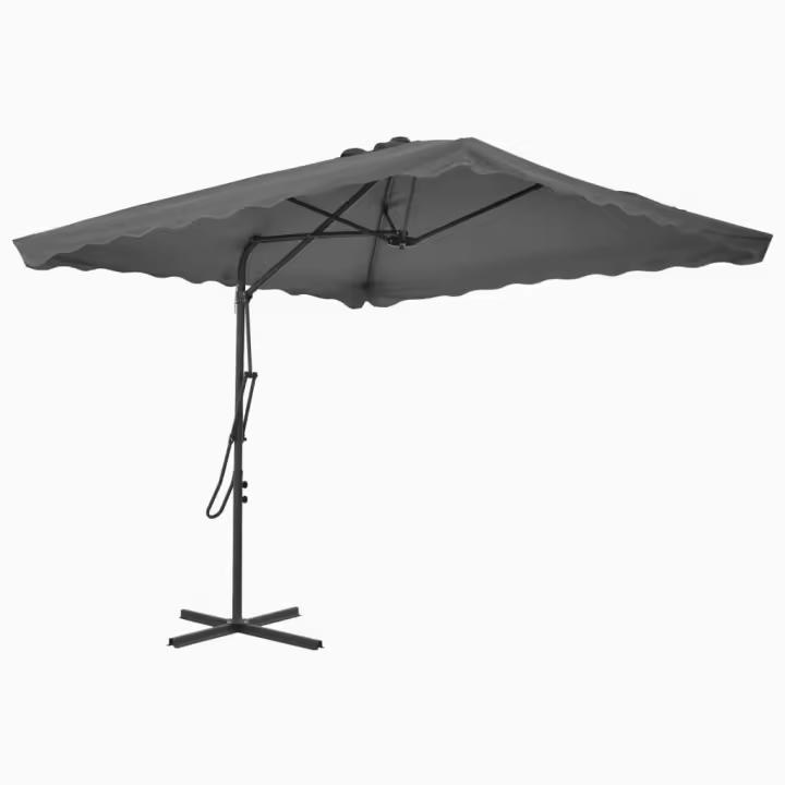 Sombrilla de Jardín con Correos Anthracita Office de Arce 250x250 cm - 1