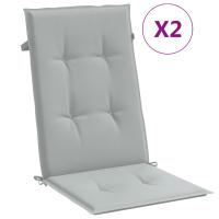 vidaXL Cojines silla respaldo alto 2 uds tela Color Antracita melange,  Gris claro melange,  Gris oscuro melange y mas Cojín Decorativo de Asiento Cojines de muebles de salon - details 8