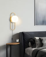 Lámpara De Pared LED De Vidrio Mate Con Interruptor De Enchufe Negro Y Oro G9 Para Pasillo Aisles Luz De Pared Moderna Para Cocina Comedor Dormitorio Foyer Estudio - details 8