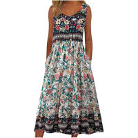 Vestido Casual Sin Mangas para Mujer – Estampado de Verano 2025, Estilo Jersey, Talla Grande, Moda Primavera-Verano Europa y EE. UU. - details 4