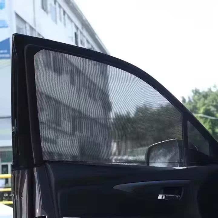 2 uds Parasol de Coche Ajustable Protege del Sol para la Ventana Lateral del Coche Cubierta de Maya Transpirable Malla Aislante antimosquitos Protector de Rayos UVA. - 1