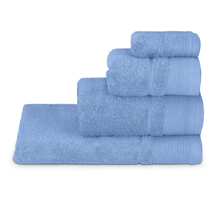 juego de toallas azul 100%algodon 500gsm-,Color Liso,Suave, Absorbente - 1
