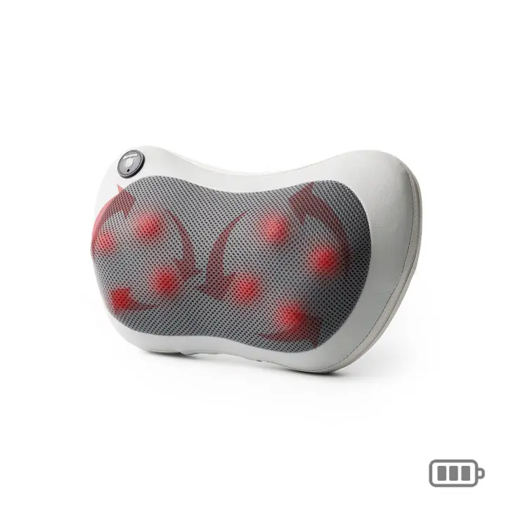 InnovaGoods® Masajeador cervical y espalda 2 cabezal de masaje ergonómicos rotativos, masajeador de cuello y hombros con función de calor infrarrojo ideal para combatir el estrés y el cansancio. - 1