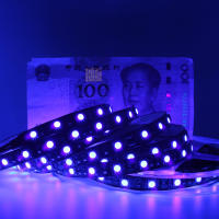 Tira De LED UV Negra 12V SMD5050 Impermeable Luz De Tira LED 1M 2M 3M 4M 5M 395-405nm Rayo Ultravioleta Tira De Lámpara De Cinta - details 1