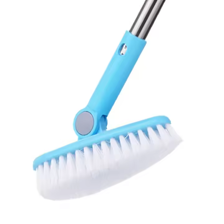 Cepillo De Limpieza Multifuncional De Plástico Con Mango Largo Cerda Rígida Para Piso Baño Tazón Y Azulejos Suministros De Limpieza - 1