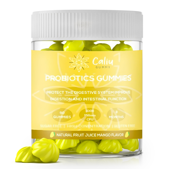 Probiotic Gummies | 90 Gomitas | 1 Billón Bacillus Coagulans | 3 Meses | Mango | Salud Digestiva, Flora Intestinal, Hinchazón, Gases | Niños y Adultos | Sin Azúcar