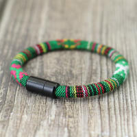 Nuevo Pulsera Bohemio Para Hombres Y Mujeres Con Cierre Magnético Cordón Pulsera Etnia Amistad Joyería Cadena De Correa Brazalete - details 5