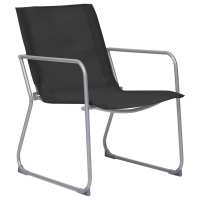 vidaXL Juego de muebles de jardín 4 piezas tela y acero negro - details 4