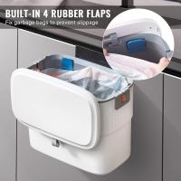 Cubo de basura Colgante de 1,8 galones con tapa, Cubo de basura de Puerta montado en la comparación para 7 litros de armarario de Cocina, Cubo de basura Pequeño Debajo del fregadero para Armario, Baño - details 10