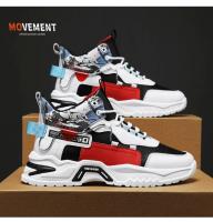 Zapatos Casuales Para Hombre Zapatillas De Moda Con Cordones Color Coordinado Comodidad Invierno Plataforma Antideslizante Tenis Gruesos - details 4