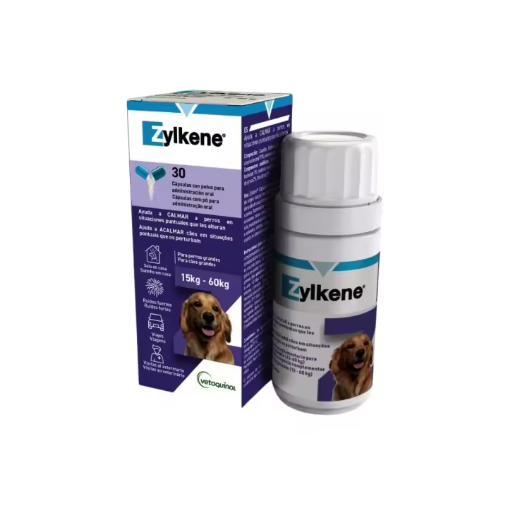 VETOQUINOL - Zylkene (450 mg) - Tranquilizante Natural para Perros de Raza Grande (15-60 kg) (30 Cápsulas) - 1