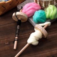 Eje De Madera Para Tejido Herramienta De Artesanía Para Principiantes Accesorios De Costura Hogard Yarn Spin Whorl Carved Hand - details 11