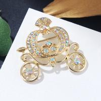 Broche De Coche De Calabaza De Cristal Broche De Cuentas Color Tirana Vintage Mediano Para Mujeres Accesorios De Ropa De Lujo - details 2