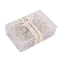 Alloy Pins Transparentes Para Boda Y Costura 50/100Pcs En Caja De Plástico Accesorios De Costura Y Punzón Para Bordado - details 6