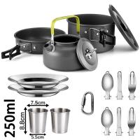 Juego De Cocina Para Camping LISM 2-3 Personas Sartenes Antideslizantes Viaje Picnic Teapot Conjunto De Ollas De Aluminio Plegable - details 23