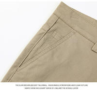Pantalones Casuales Para Hombre 97% Algodón Negro Caqui Gris Azul Estilo Slim Recto Cierre De Cremallera Moda Pantalones Largos - details 26