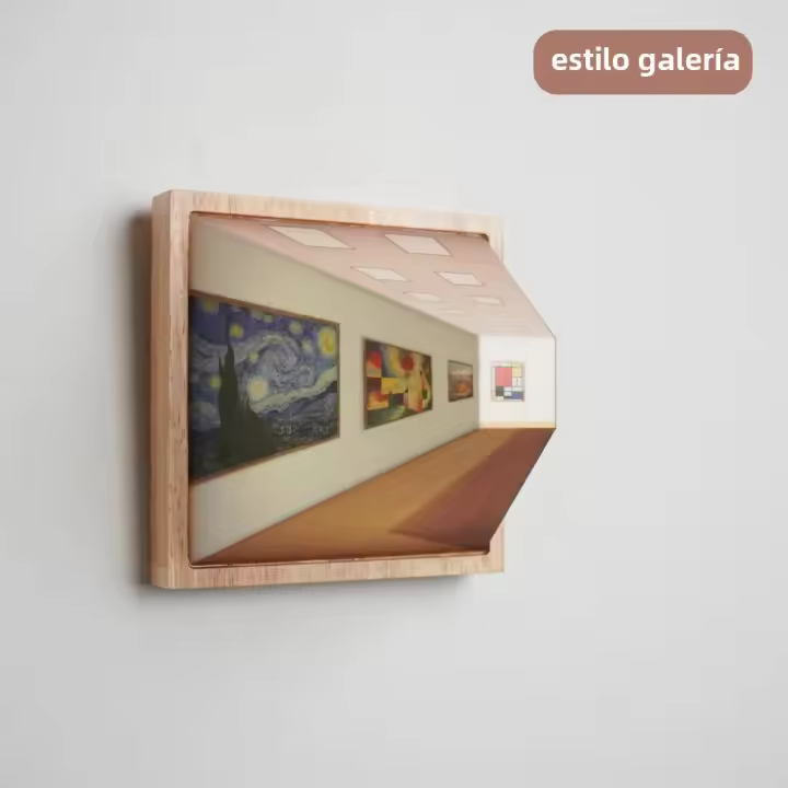 Lámpara De Pared 3D Visual Sin Gafas Con Luz Nocturna En 3 Colores Lámpara De Ambiente Pintura Montada En La Pared Arte Óptico - 1