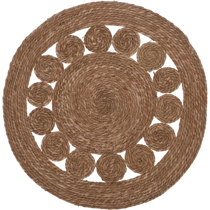 ALFOMBRA TAPETE VEGETAL YUTE 80 CM COLOR NATURAL - 1