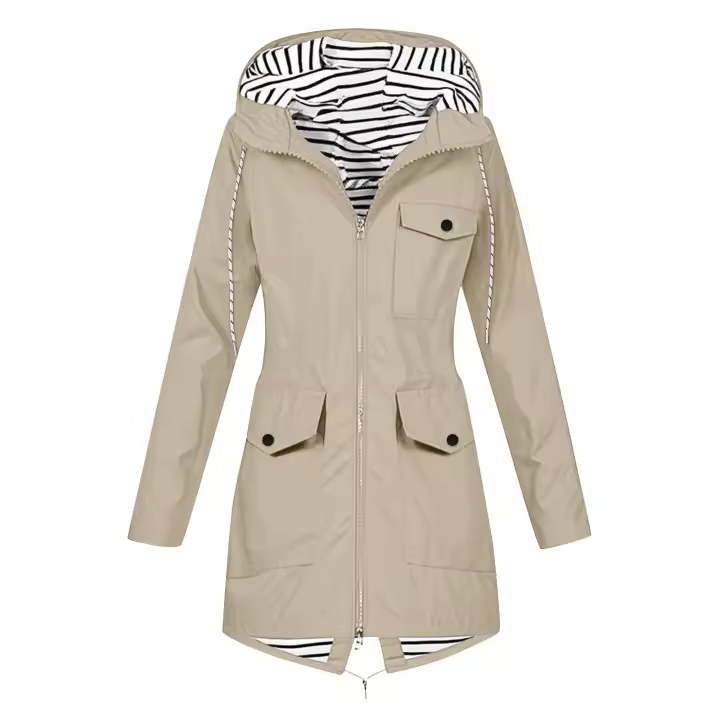 Chaqueta De Ropa De Aventura Para Mujer Impermeable Y Antigolpes Con Capucha Para Senderismo Y Exteriores Con Bolsillo - 1