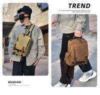 Nueva Mochila De Lona Pequeña Para Hombres Y Mujeres Bolsa Multifuncional De Hombro Para Viaje Con Capacidad Para Portátil Bolsa Escolar Rucksack Para Mujer - details 4