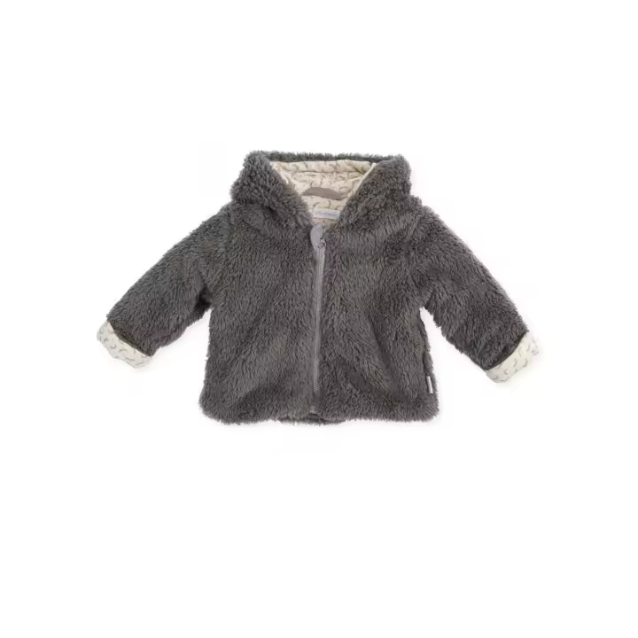 abrigo Tutto Piccolo de borriguito gris. Talla 6m - 1