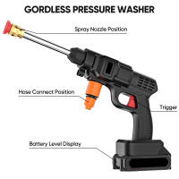 Portable Cordless High Pressure Car Washing Water Gun Washer Spray Car Wash Pressure Cleaning Machine For 21V Battery - details 6