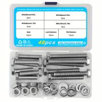Kit De Bolas Y Tornillos M6 M8 M10 De Alta Resistencia En Acero Inoxidable 304 Incluye 8 Tamaños Comunes Más Usados - details 3