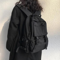 Mochila Simple De Gran Capacidad Para Viajes Estilo Harajuku Unisex Mochila Escolar Para Hombres Y Mujeres Alta Calle - details 2