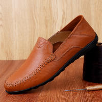 Zapatos De Cuero Genuino Para Hombre Casual Lujo Mocasines Suaves Transpirables Botines Slip on Barco Talla Grande 37-47 - details 26