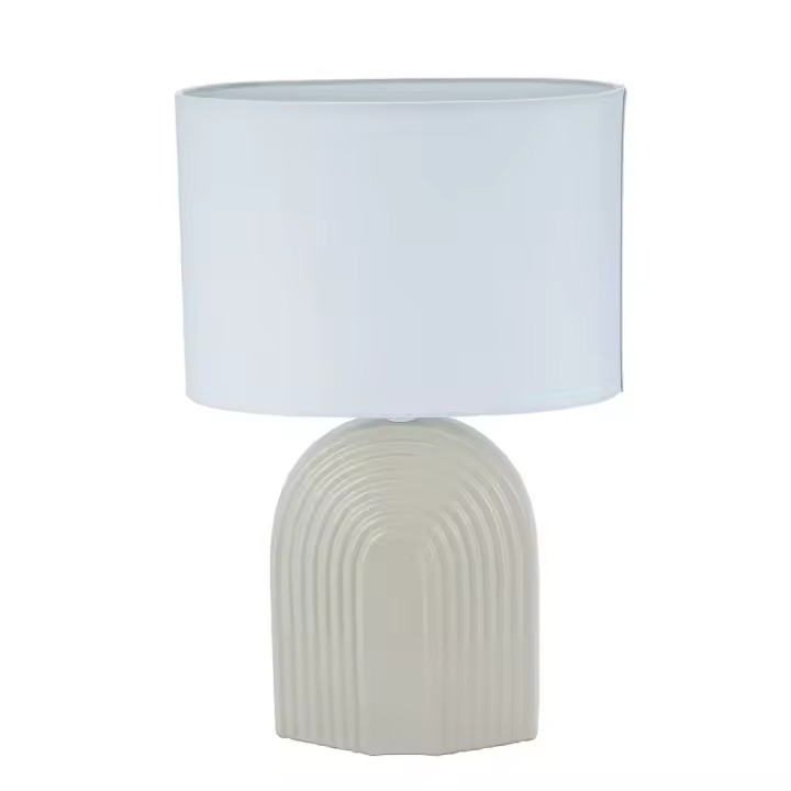 Lámpara de mesa Versa Beige Cerámica 26 x 39 cm - 1