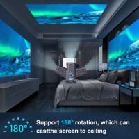 HY320 Mini Projector New Native 720P Android 11 4K 300ANSI Wifi6 BT5.0 Portable Outdoor Cinema 180° Rotating Projector - details 1