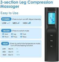 Masajeador De Piernas Con Presión De Aire Para Relajación Muscular Y Drains Líquidos 360° Promueve La Circulación Sanguínea - details 23