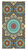 J.S ONDO Toalla de baño , Toalla de Playa, ESTAMPADO DE MANDALAS Mosaicos Toalla Microfibra Prevención de Arena, Toallas de Playa Ligera y de Secado Rápido, Aplicable a Playa, Viajes, Sauna, Gimnasio 90*170cm - details 1