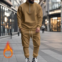 Conjunto Deportivo Casual Para Hombres Verano Otoño Invierno Con Cierre De Cremallera Y Veludo Tejido De Poliéster Talla S a XXXL - details 105