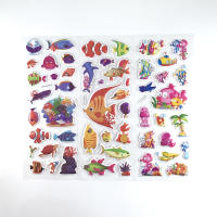 12 Hojas De Pegatinas De Mariposa Pez Delfín Para Niños Decoración De Dormitorio Niño Niña Regalo DIY Scrapbook Stickers - details 7