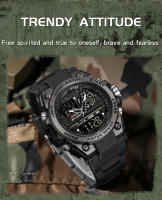 Reloj De Pulsera Deportivo Para Hombre OFNS 5ATM Impermeable G-Style Militar Sport Cuero Mecánico Pantalla LED Digital Multifuncional - details 2