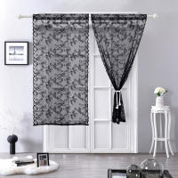Cortinas Blancas De Encaje Transparentes Con Clip Para Cocina Y Dormitorio Estilo Elegante Florales Filtración De Luz Decorativas Para Sala De Estar Y Comedor - details 1