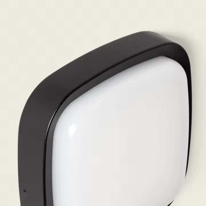Ledkia Aplique de Pared Exterior LED 12W Iluminación Cuadrado Negro Beilen Negro - 1