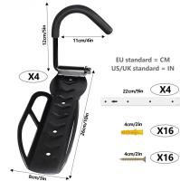 Pack de 4 Soportes de Pared para Bicicletas Dimensiones: Aprox. 26 x 11 x 12 cm. Cada soporte puede soportar hasta 30 kg, lo que los hace ideales para bicicletas de montaña, carretera, eléctricas, BMX y más. - details 5