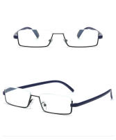 Gafas De Lectura Anti-Luz Azul Metálicas Para Hombres Con Marco Medio Prescripción Variada +1.0 a +4.0 Material De Lente Acrílico Estilo Clásico - details 1