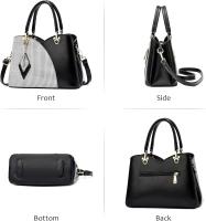 Bolsostoteparamujer Bolso de Mano Mujer Moda Cuadros Bolso Bandolera PU Cuero Bolso Señoras Tote Elegante Bolsa de Hombro con Colgante Rombo para Trabajo - details 3
