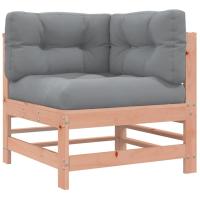 vidaXL Sofá esquinero con cojines madera maciza de pino Pino natural, Pino blanco, Pino gris Conjunto Terraza Muebles Jardín Exterior Juego de Muebles de jardín Mueble Jardín Exterior Muebles de Salon Exterior - details 6