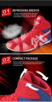 Zapatos De Lucha Masculinos Zapatillas De Boxeo Sanda De Lucha Alta Botas De Lucha Pesas Respirables Tamaño 36-45 Material Nylon Suela De Goma - details 6