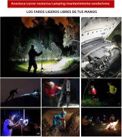 Lámpara Frontal LED COB 180° Con Luz De Inundación 3 Modos Recargable Por USB Lámpara De Cabeza Para Senderismo Y Acampar - details 9